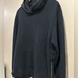 John Elliot Pull Over side zipped hoodie black